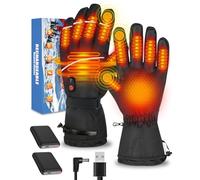 Heated Gloves Rechargeable for Men Women, 7.4V 6000mAh USB Electric Heating Gloves, 3 Heat Levels, Waterproof & Windproof, Touch Screen, for Hiking Cycling Camping Outdoor Work Gifts for Men, Size XL