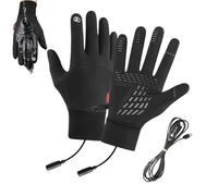 Heated Gloves - Thermal Gloves | Windproof Glove, USB Insulated Heating, Waterproof Gloves, Touchscreen Compatible, Fleece Lined Handle, Cycling, Hiking, Sports