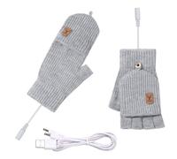 Heated Gloves - Touchscreen Fingerless Removable Cotton Gloves TwentyOnePointFiveByEightCentimeter, Portable Electric Hand Warmer, Outdoor Sports Accessories for Men, Device