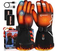 Heated Gloves, Upgraded Unisex Ski Electric Gloves Rechargeable, 7.4V Large Battery Hand Warmers Heating Glove for Men Women Gifts, Ideal for Motorcycle, Cycling, Camping,Hiking,Christmas