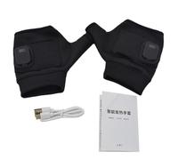 Heated Gloves - USB Rechargeable Winter Fingerless Mittens for Warmth in Cold Weather, Soft Thermal Electric Heating with Fast Warming Pads, Hand Gloves for Outdoor Sports, Knitted Fabric, Portable Us