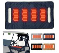 Heated Golf Cart Seat Cover, Waterproof Towel Cushion Blanket, Golf Cart Seat Cover, Universal Fit, 3 Heat Levels, Easy Installation, Ideal for Travel & Golfing(Navy Blue)