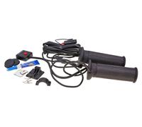 heated grip kit Koso black 130mm for quad, ATV (w/ thumb throttle)