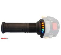 Heated grips Koso 7/8 inch + 1 inch L 120mm K-Type switch + 10cm black