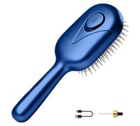 Heated Hair Straightener Brush, Ceramic Inoic Hot Brush Dual Voltage | Anti-Scald Comb, Frizz-Free Shine, Fast Salon Styling, 30s Fast Heat-Up, 12 Temp Settings 120-230°C, All Hair Types