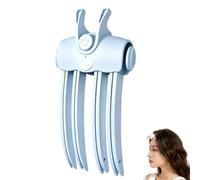 Heated Hair Volume Clip, Root Lifter Comb with 2 Heat Settings, USB Rechargeable, Cordless Design, Burn-Free Ergonomic Electric Heated Volumizing Clip for Fine Flat Hair Women Travel Office，Blue
