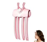 Heated Hair Volume Clip, Root Lifter Comb with 2 Heat Settings, USB Rechargeable, Cordless Design, Burn-Free Ergonomic Electric Heated Volumizing Clip for Fine Flat Hair Women Travel Office，Pink