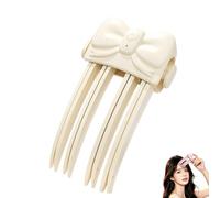 Heated Hair Volume Clip, Wireless Heated Volumizing Root Lift Clip Volume Clips, Cordless Root Lifter Comb with 2 Heat Settings, USB Rechargeable Instant Root Lift, for Fine Flat Hair, Beige