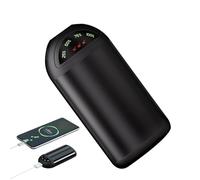 Heated Hand Warmers - Rechargeable 3-Level Temperature Power Bank for Quick Heating, Long-Lasting Warmth with Portable Design, Outdoor Sports for Winter Camping, Hiking, Walking, Black