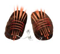 Heated Home Slippers - 15x5.5cm Electric Thermal Foot Warmers, Plush Nonskid Shoes | Advanced Heating System Winter Footwear for Apartment Study Room Bedroom Dormitory Relaxation