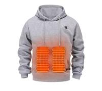 Heated Hoodie For Men Uk Heated Jumper Mens Thermal Hooded Sweatshirt Winter Lightweight Pullover Hoodies Warming Coats Jacket Tops Heating Pads Fast Heat Independent Switches