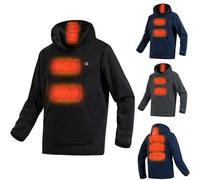 Heated Hoodie for Men USB Rechargeable Heated Sweatshirt 6 Heating Zones Heated Body Warmer with 3 Temperature Levels Unisex Thermal Sweatshirt Soft Lightweight Hooded Pullover Riding Hunting Golf