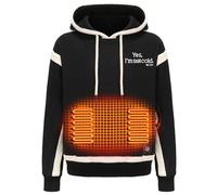Heated Hoodies for Men Unisex Heated Sweatshirt USB Heated Body Warmer Electric Heated Jumper with 3 Temperature Levels Fleece Lined Sweatshirt Thermal Pullover Heated Clothing Heated Jacket Outwear
