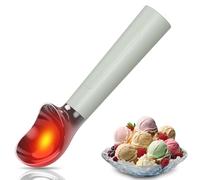 Heated Ice Cream Scoop, Electric Ice Cream Scoop Rechargeable with LED Display, Handheld Heating Up to 158°F, IP67 Waterproof Icecream Scoop for Hard Ice Cream (White, 2 Oz)