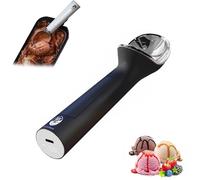 Heated Ice Cream Scoop - Electric Scooper for Hard Ice Cream and Desserts,USB Rechargeable Handheld Ice Cream Scooper LED Display, Heats to 158°F for Hard Ice Cream,Ideal Summer Gift (Black)