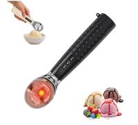 Heated Ice Cream Scoop, Ergonomic Silicone Handle, LED Display & IPX7 Waterproof, 3-Temp Modes & 160°F Fast Heating, Rechargeable with LED Monitor, Easy Scoop for Hard Ice Cream and Dessert Scooper