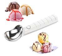Heated Ice Cream Scoop Rechargeable,Electric Ice Cream Scooper with 2-Temp Settings,Stainless Steel Dessert Server,IPX7 Waterproof and Non-Slip Handle for Ice Cream,Fruits,Mashed Potato,Meatballs