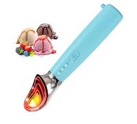Heated Ice Cream Scoop, Rechargeable Electric Ice Cream Scooper with 3 Adjustable Temperatures, Waterproof Ice Cream Scoop for Hard Ice Cream, Gelato & Froz Blue a
