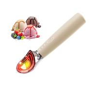 Heated Ice Cream Scoop, Rechargeable Electric Ice Cream Scooper with 3 Adjustable Temperatures, Waterproof Ice Cream Scoop for Hard Ice Cream, Gelato & Froz White a