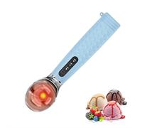 Heated Ice Cream Scoop Rechargeable, Electric Ice Cream Scooper with 3-Temp Settings, IPX7 Waterproof, Ergonomic Silicone Handle, House Warming Gifts for Women Men Friend (Blue)