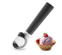 Heated Ice Cream Scoop Rechargeable, Electric Warming Ice Cream Scooper with LED Display, Heats to 70°C for Hard Ice Cream, Easy for Seniors & Kids, IP67 Waterproof (Black)