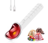 Heated Ice Cream Scoop, Waterproof Rechargeable Ice Cream Heating and Thawing Spoon, Hand Heated Icecream Scooper with 2-Level, Adjustable Heats up to 70°C