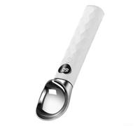 Heated Ice Cream Scoop with LED Display,70°C Electric Spoon for Hard Desserts,USB Rechargeable Metal Scooper for Seniors(White)