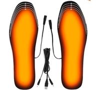 Heated Insoles USB, 3 Heat Settings, Electric Thermal Insoles | Can be cut to size and washable, shoe heater 5 V 2 A for outdoor fishing, outdoor work and long sitting in the office