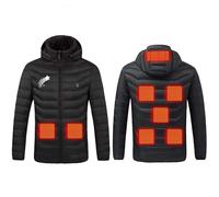 Heated Jacket for Men Women, Electric USB Heated Coat, Unisex Body Warmer, 8 Zone Windproof Heating Jacket, 3 Temperature Levels Heating Overcoat, Autumn Winter Jackets (Not Battery Pack)