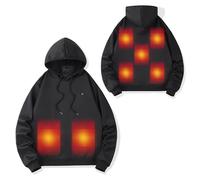 Heated Jacket for Unisex Hooded Heating Coat Heating Jacket for Outdoor Camping Heating Jacket for Men Women Coats with Hood Body Warmer Unisex Heated Outerwear for Outdoor Activities Skiing
