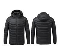 Heated Jacket for Women Men, Hooded Coat with 25 Heating Zones Windproof Waterproof Heated Body Warmer USB Electric Heated Jackets with Hood Washable Heated Coats for Fishing Camping