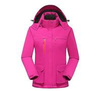 Heated Jacket Womens Electric Heated Coat Full Zip USB Electric Heating Jacket Outdoor Rain Coats Waterproof Windproof Electric Coat with Detachable Hood and Multi Pockes for Outdoor Activities