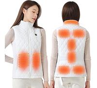 Heated Jacket Womens USB, Heated Body Warmer Ladies Electric, Heated Vest Washable, Heated Gilet Womens Fleece, Heated Clothing with 3 Optional Temperature, Heat Vest for Outdoor Skiing Camping Hiking