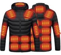 Heated Jackets for Men Electric Heated Coat Heated Body Warmer USB Charging 3 Levels Electric Coat with19 Heated Zones Heating Down Jacket Heated Clothing for Outdoor Camping Riding Hiking Skiing