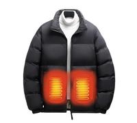 Heated Jackets for Men Heated Down Jacket USB Electric Body Warmer Heating Coat with 6 Heated Zones Casual Thick Warm Coat Outdoor Camping Hiking Golf Heated Jacket