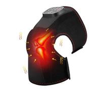 Heated Knee Massager - Cordless Rechargeable Heated Knee Pads, 3 Adjustable Vibration & Temperature, Heating Vibration Massage for Relaxing Knee Shoulder Elbow, Relieve Joint Pain, Arthritis