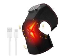 Heated Knee Massager - Cordless Rechargeable Heated Knee Pads, 3 Adjustable Vibration & Temperature, Heating Vibration Massage for Relaxing Knee Shoulder Elbow, Relieve Joint Pain, Arthritis