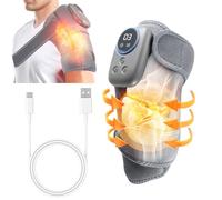 Heated Knee Massager, Heated Knee Brace, Cordless Rechargeable Heated Knee Pads with 9-Level Massage Intensity, Heating Vibration Massage for Relaxing Knee Shoulder Elbow, Relieve Joint Pain