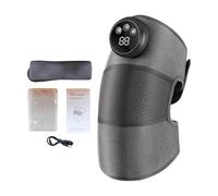 Heated Knee Pad - Adjustable Massager, Foldable Smart Device, Rechargeable Protection Unit | Indoor and Outdoor Travel Accessory for Home and Office Improve C