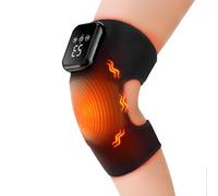 Heated Knee Support,Cordless Heating Knee Pad with Massage,5 Heating Levels & 3 Vibrating Modes,LED Touch Screen, Rechargeable Knee Brace Warmer for Shoulder/Elbow/Knee Relax Joint Stiff (Black)