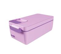 Heated Lunch Lunch Self Heating Lunch Cordless Rechargeable Model With 3200mAh 304 Food Grade Stainless Steel 1L Large Capacity Standing Silicone Bags (Purple, 24.5x12.3x9cm)