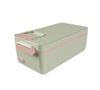 Heated Lunch Lunch Self Heating Lunch Cordless Rechargeable Model With 3200mAh 304 Food Grade Stainless Steel 1L Large Capacity Standing Silicone Bags (Army Green, 24.5x12.3x9cm)