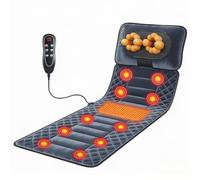 Heated Massage Mat,Full Body Massage Mattress with Neck Massage Pillow,10Vibration Motors,9 Modes,9 Intensity Levels,Timer,Relieves Back Pain,Massage Mattress,Gift for Women and Men
