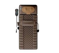 Heated Massage Mat with 20 Neck Shiatsu Kneading Massage Heads,Heating Pad Full Body Massage Mattress Massager Mat Cushion for Relieving Back Lumbar Leg Pain,Leather Brown Heating Pad Aqiong