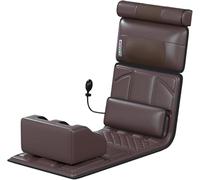 Heated Massage Mat with 20 Neck Shiatsu Kneading Massage Heads, Heating Pad Full Body Massage Mattress Massager Mat Cushion(Brown)