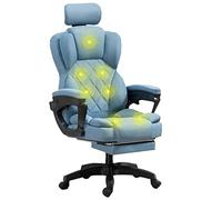 Heated Massage Office Chair with Footrest and Lumbar Support, Ergonomic Swivel Desk Chair for Work and Home Office Use