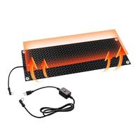 Heated Mat for Snow and Ice Removal - Anti-Slip Heated Walkway Mat, Ideal for Keeping Steps, Stairs and Garden Paths Clear and Safe (Black-1 Pcs,12x36in)