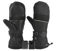 Heated Mittens Gloves for Men Women, Electric Rechargeable Waterproof Ski Gloves for Winter Outdoor (4000mAh Lithium Battery, L)