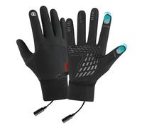Heated Motorcycle Gloves - Thermal Winter Gauntlets, USB Rechargeable Mitts, Windproof Waterproof Touchscreen Fleece | Robust Arctic Weather Gear for skiing hiking driving camping trekking snowboard