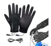 Heated Motorcycle Gloves - USB Electric Hand Warmer Cycling Glove | Three-Speed Temperature Adjustment | Touchscreen Windproof Non-Slip Warm Gloves For Men Women